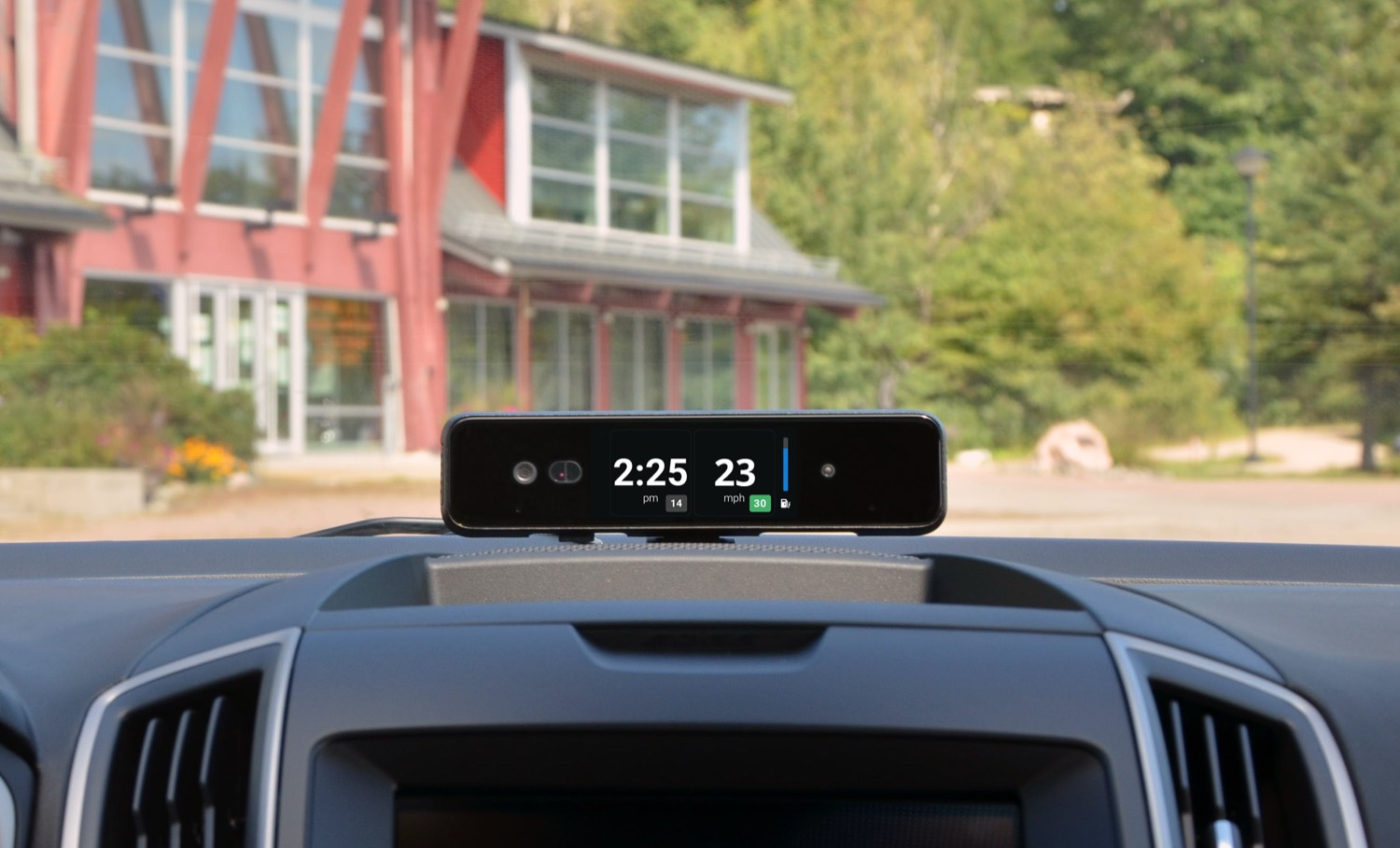 ZeitRide dash cam mounted on a fleet vehicle dashboard